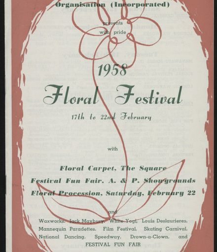1958 Floral Festival Programme 1