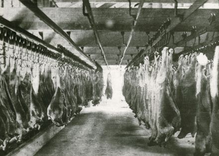 Hanging Carcasses, Longburn Freezing Works