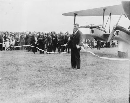 Inauguration of the first commercial air service from Palmerston North