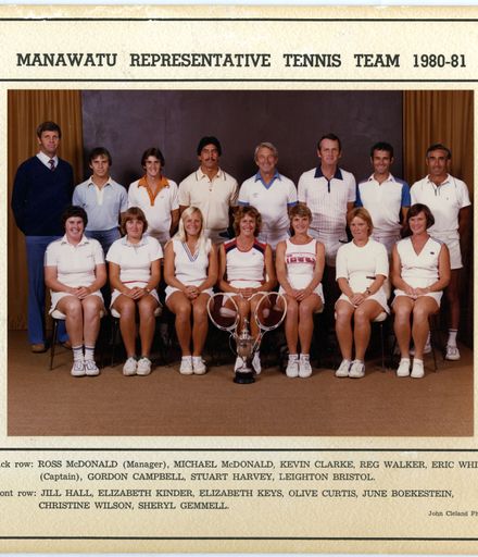 Manawatū Representative Tennis Team 1980-1981