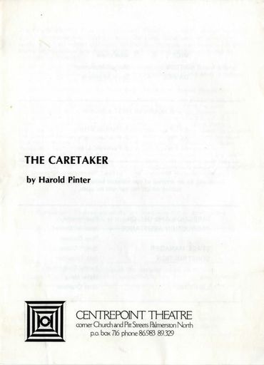 The Caretaker - Centrepoint Theatre programme