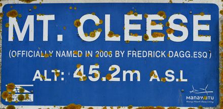 Mt Cleese Sign - Awapuni Landfill