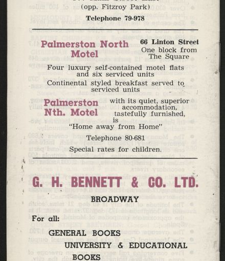 Visitors Guide Palmerston North: July-September 1966 - 14
