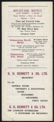 Visitors Guide Palmerston North: July-September 1966 - 14
