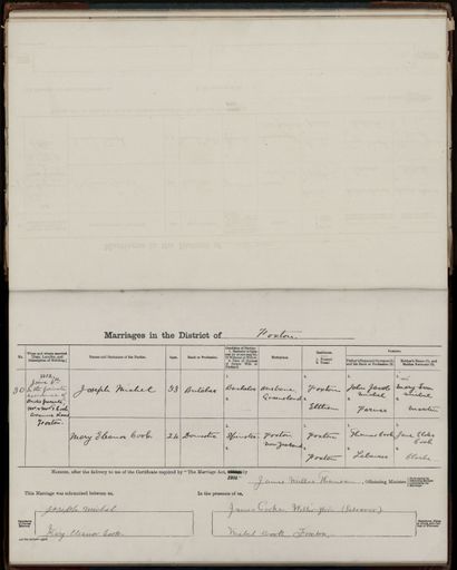 Marriage register 1909- 1927