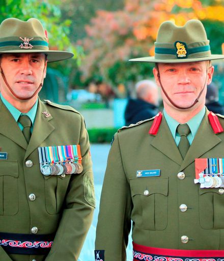 ANZAC DAY 2015 - Colonel Nick Gillard & Warrant Officer Class One Clive Douglas