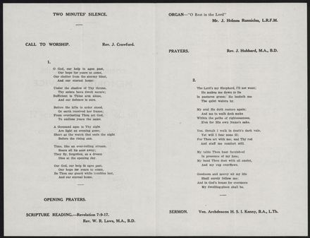 King George VI Memorial Service