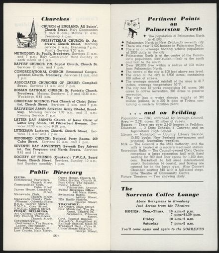 Visitors Guide Palmerston North and Feilding: October 1960 - 12