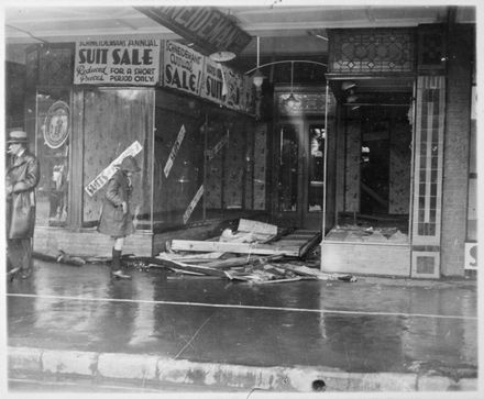 Shopfronts Damaged in Storm