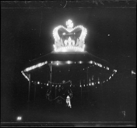 Band Rotunda in The Square illuminated for Coronation Celebrations and Royal Visit - Resource cover image