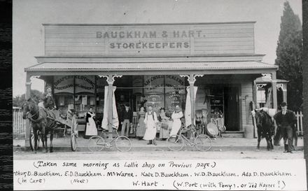 Bauckham and Hart Storekeepers, Ashhurst
