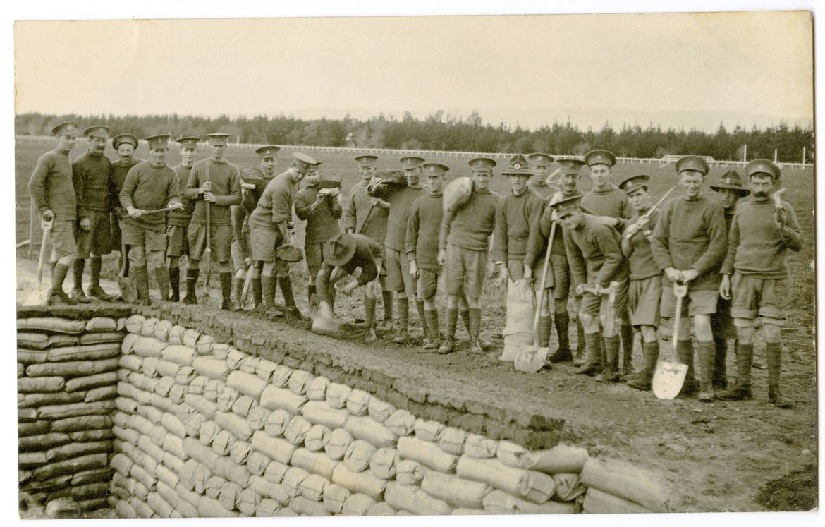 Recruits with a Completed Trench, Awapuni Military Camp