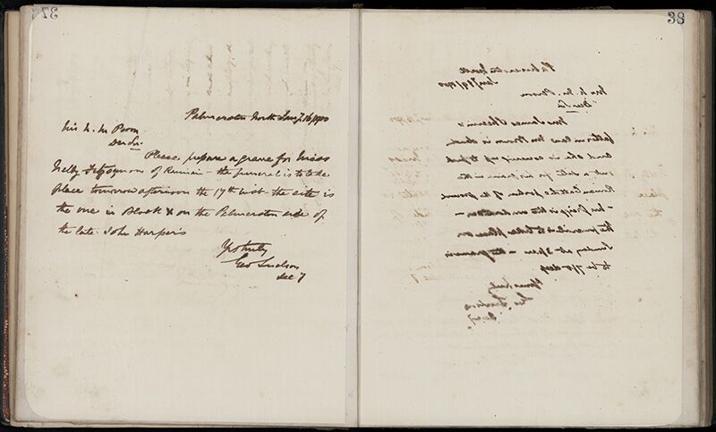 Outwards Correspondence of the Palmerston North Cemetery Trustees, 1898 -1902 65