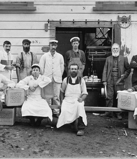 Employees of W W Corpe's butter & cheese factory, Makino