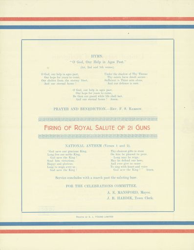 Page 4: Progamme of event to celebrate the Coronation of King George VI and Queen Elizabeth