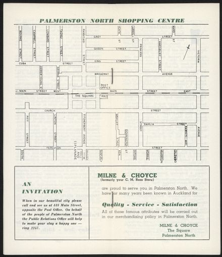 Visitors Guide Palmerston North and Feilding: October 1960 - 7