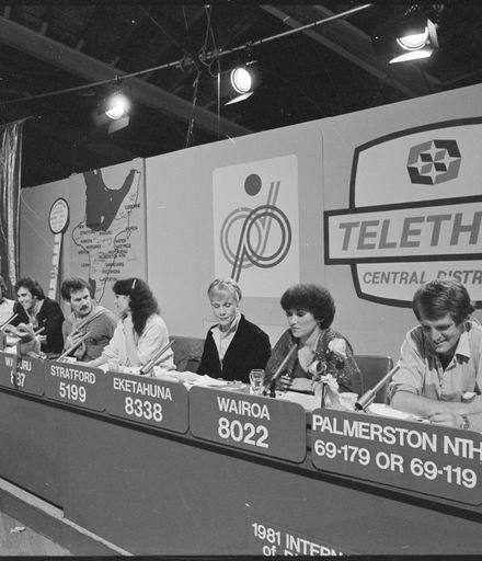 [Panel of Celebrities Encouraging Viewers to Donate to the 1981 Telethon]