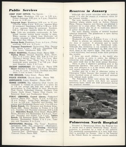 Visitors Guide Palmerston North and Feilding: January 1961 - 4