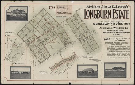 Sub-divison of E.J Riddiford's Longburn Estate