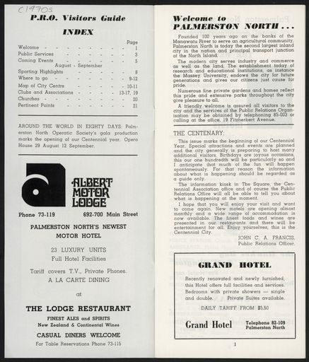 PRO Visitors Guide: August 1970 - 2