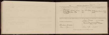 Marriage register 1870 - 1880