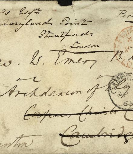 Page 1: Envelope addressed and signed by Lord Palmerston