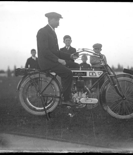 Man on Motorcycle, "The Bradbury"
