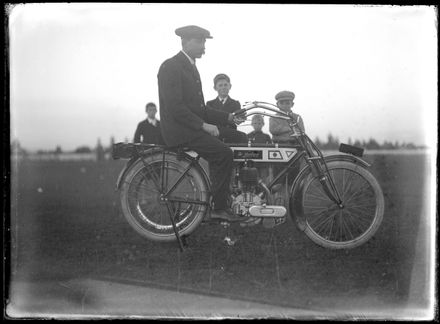 Man on Motorcycle, "The Bradbury"