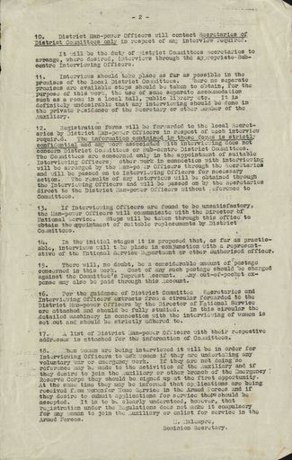 Women's War Service Auxiliary Memorandum No. 47 Page 2
