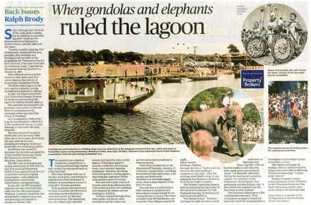 Back Issues: When gondolas and elephants ruled the lagoon