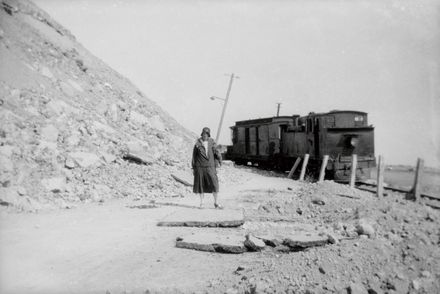 Slip near rail track after Napier Earthquake