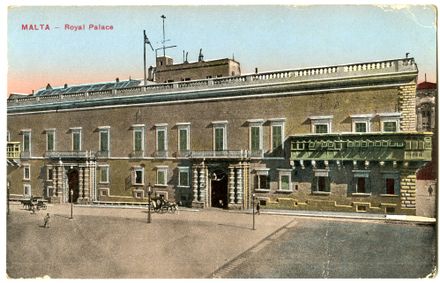 "Malta - Royal Palace" - postcard from Joe Marshall