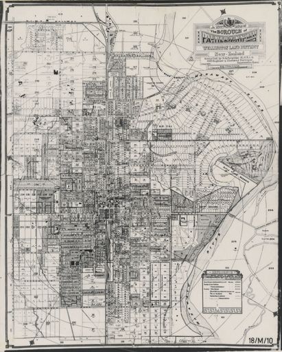 A New Map of the Borough of Palmerston North, Wellington Land District, New Zealand