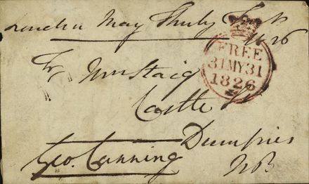 Envelope addressed by George Canning