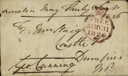 Envelope addressed by George Canning
