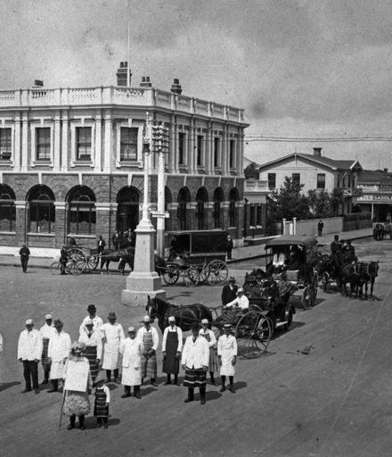 Butcher's procession, corner of The Square and Coleman Place