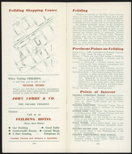 Visitors Guide Palmerston North and Feilding: September-November 1961 - 11