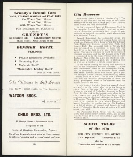 Visitors Guide Palmerston North and Feilding: April-June 1962 - 4
