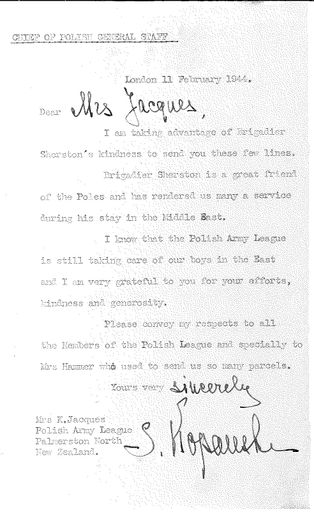 Polish Army League correspondence
