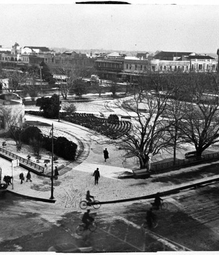 The Square with Snow - From Main Street East to Coleman Place