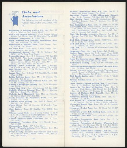 Visitors Guide Palmerston North and Feilding: October-December 1962 - 8