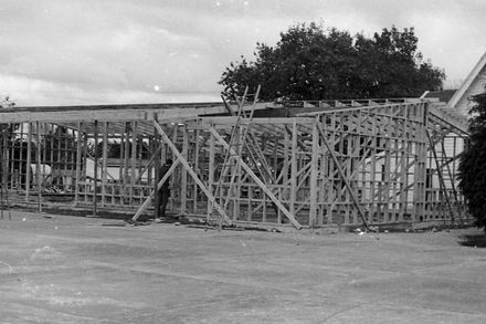 Newbury School under construction.