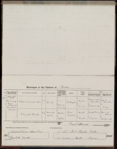 Marriage register 1909- 1927