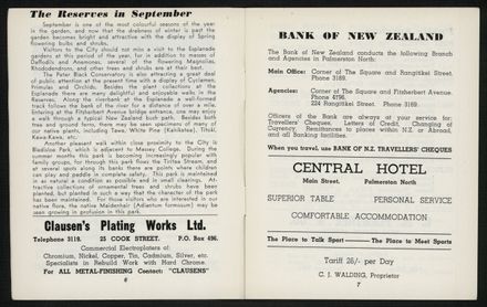Palmerston North Diary: September 1957 5