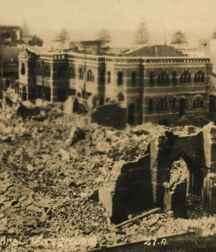 St Johns Cathedral after Napier Earthquake