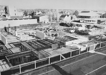 Construction of the Civic Administration Building, the Square