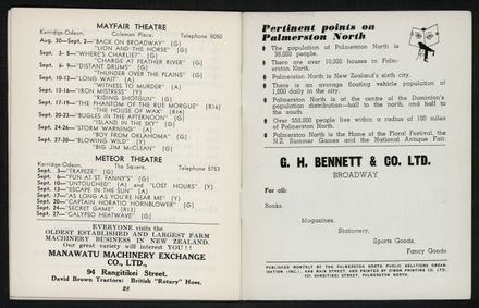 Palmerston North Diary: September 1957 16