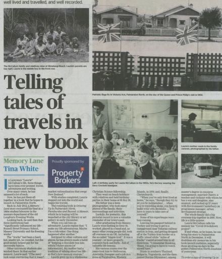 Memory Lane - "Telling tales of travel in new book"