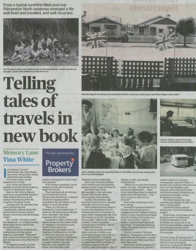 Memory Lane - "Telling tales of travel in new book"
