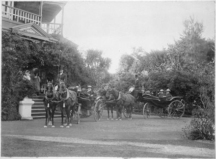 Richard J Seddon visits 'The Wattles', corner of Linton and College Streets